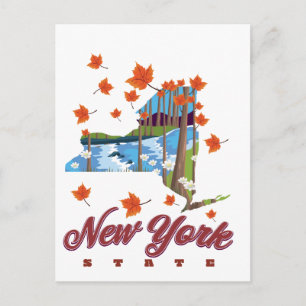 Reiseplakat New York State Postkarte
