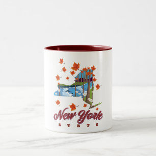 Reiseplakat New York State Zweifarbige Tasse