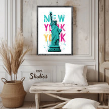 Reiseplakat | New York USA Wandkunst | Heimdekora