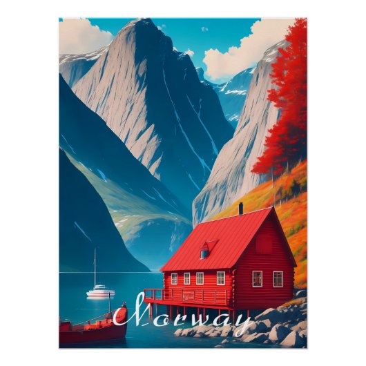 Reiseplakat Norwegen Poster (Vorderseite)