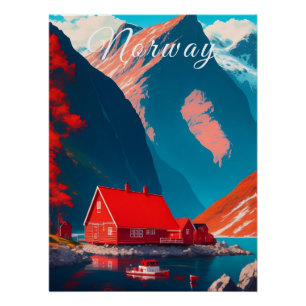 Reiseplakat Norwegen Poster