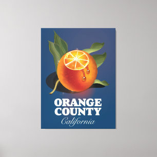 Reiseplakat Orange County Kalifornien. Leinwanddruck