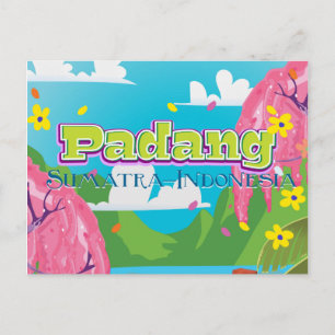 Reiseplakat Padang indonesia Postkarte