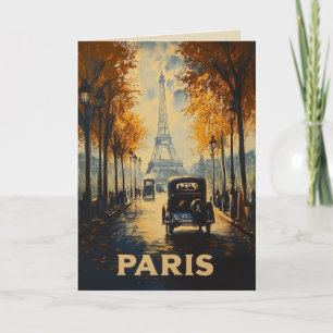 Reiseplakat Paris Eiffelturm 1930er Jahre Vintage Einladung