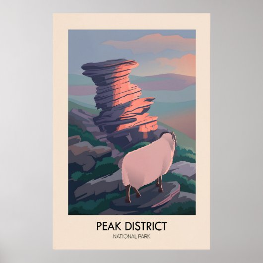 Reiseplakat Peak-District-Nationalpark modern Poster (Vorne)
