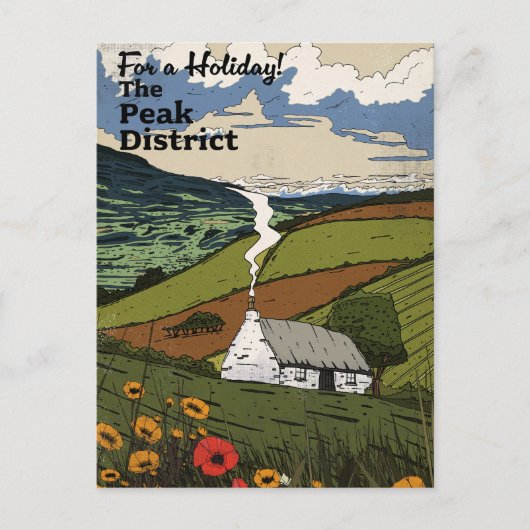 Reiseplakat Peak District Postkarte (Vorderseite)