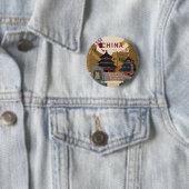 Reiseplakat Peking China | Vintage-Illustration Button (Beispiel)