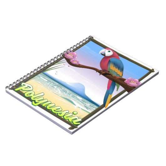 Reiseplakat Polynesia Beach Notizblock (Linke Seite)