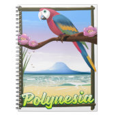 Reiseplakat Polynesia Beach Notizblock (Vorderseite)