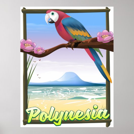 Reiseplakat Polynesia Beach Poster (Vorne)