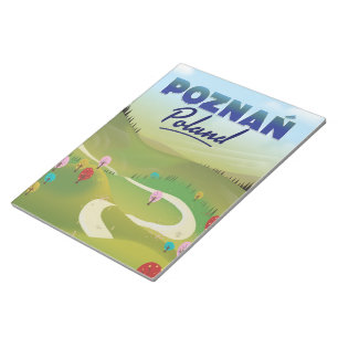 Reiseplakat Poznań Polen. Notizblock