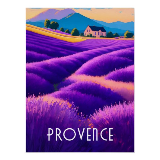 Reiseplakat Provence Lavendelfelder Poster (Vorderseite)