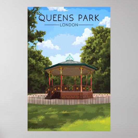 Reiseplakat Queens Park London Poster (Vorne)