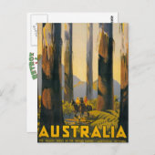 Reiseplakat Reiseziel Australien Postkarte (Vorne/Hinten)
