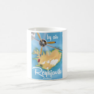 Reiseplakat Reykjavik, Island Urlaub Kaffeetasse