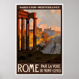 Reiseplakat Rom Italien Kunst Römisches Druckwerk  Poster