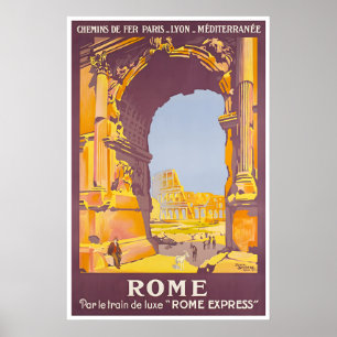 Reiseplakat Rom Römische Kunst Altes Italien Druck Poster