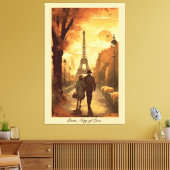 Reiseplakat, Romantik in Paris individuell anpassb Leinwanddruck (Insitu (Wohnzimmer))