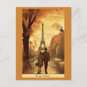 Reiseplakat, Romantik in Paris individuell anpassb Postkarte (Vorderseite)