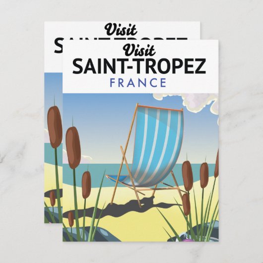 Reiseplakat Saint-Tropez Frankreich (Vorne/Hinten)