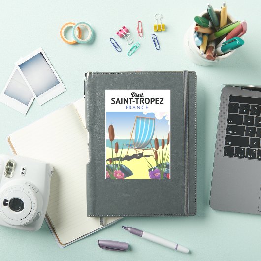 Reiseplakat Saint-Tropez Frankreich Aufkleber (iPad Hülle)