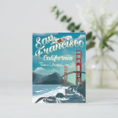 Reiseplakat San Francisco Postkarte (Stehend Vorderseite)