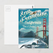 Reiseplakat San Francisco Postkarte (Vorne/Hinten)