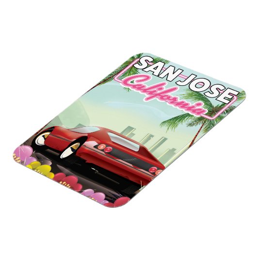 Reiseplakat San Jose, Kalifornien Magnet (Linke Seite)