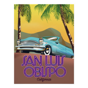 Reiseplakat San Luis Obispo Kalifornien Poster