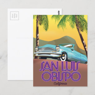 Reiseplakat San Luis Obispo Kalifornien Postkarte
