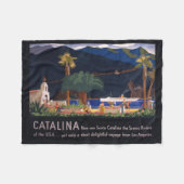 Reiseplakat - Santa Catalina Island, Kalifornien Fleecedecke (Vorderseite (Horizontal))