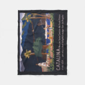 Reiseplakat - Santa Catalina Island, Kalifornien Fleecedecke (Vorderseite)
