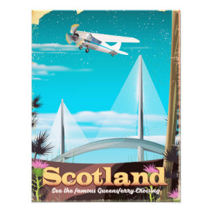 Reiseplakat Schottland Queensferry Crossing Fotodruck