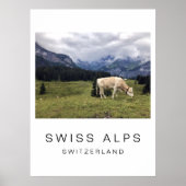 Reiseplakat, Schweizerische Kuh, individuell anpas Poster (Vorne)