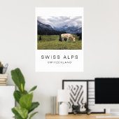 Reiseplakat, Schweizerische Kuh, individuell anpas Poster (Heimbüro)