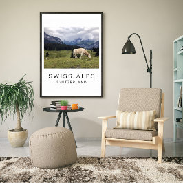 Reiseplakat, Schweizerische Kuh, individuell anpas Poster
