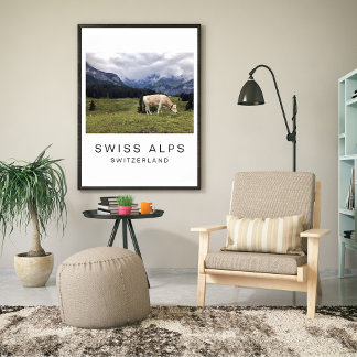 Reiseplakat, Schweizerische Kuh, individuell anpas Poster