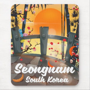 Reiseplakat Seongnam Südkorea Mousepad