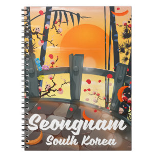 Reiseplakat Seongnam Südkorea Notizblock
