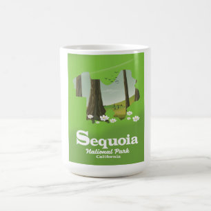 Reiseplakat Sequoia-Nationalpark-Karte Verwandlungstasse