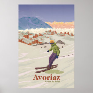 Reiseplakat Skigebiet Avoriaz Poster