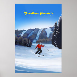 Reiseplakat Skigebiet Camelback Mountain Poster
