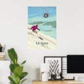 Reiseplakat Skigebiet Livigno Poster (Heimbüro)