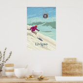 Reiseplakat Skigebiet Livigno Poster (Küche)