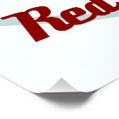 Reiseplakat Skigebiet Rote Berge Vintag Poster (Ecke)