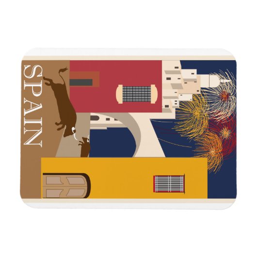 Reiseplakat Spanien Magnet (Horizontal)
