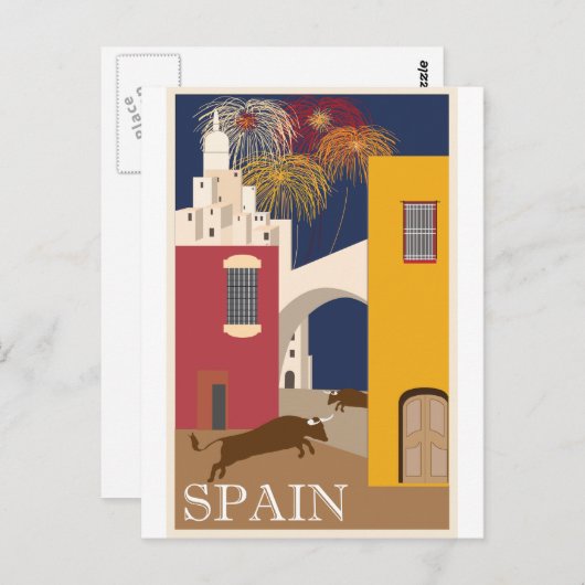 Reiseplakat Spanien Postkarte (Vorne/Hinten)