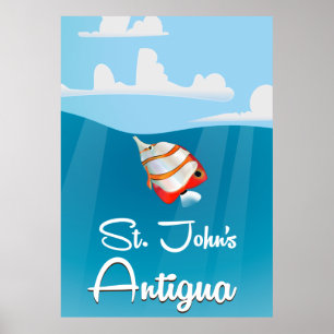 Reiseplakat St. John's, Antigua und Barbuda Poster