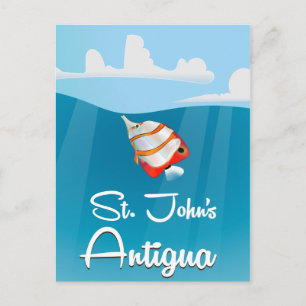 Reiseplakat St. John's, Antigua und Barbuda Postkarte