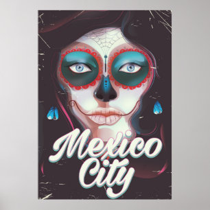 Reiseplakat Tag der Toten Mexico City Poster